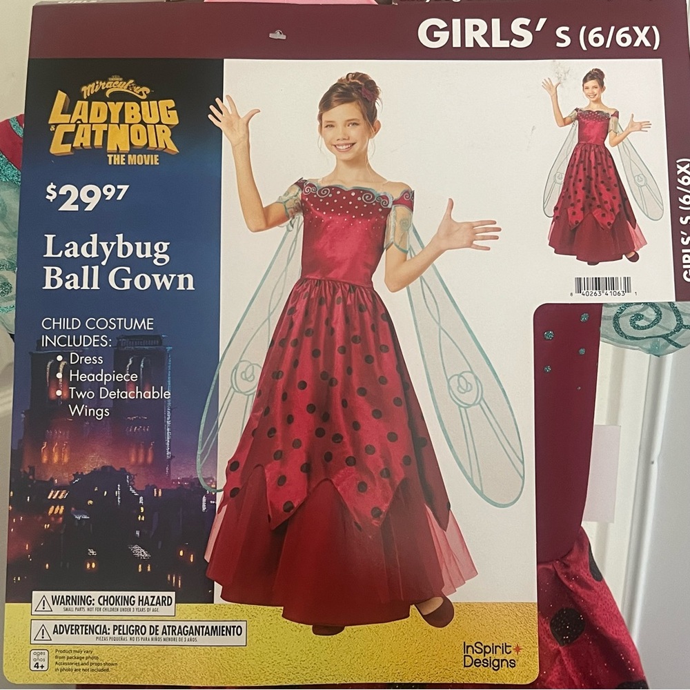 Lady Bug Ball Gown Size 6/6x